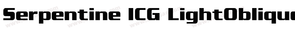 Serpentine ICG LightOblique字体转换